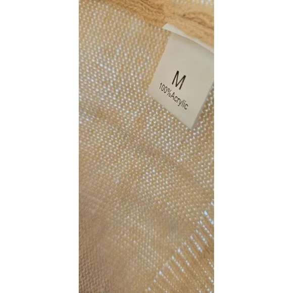 Fair Isle Mock Neck Sweater Womens Medium Cream Multi Excellent‎ Knit - Picture 5 of 6